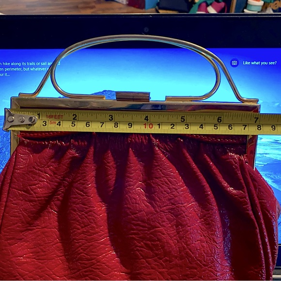 70s vtg Faux Leather Handbag - Picture 7 of 12